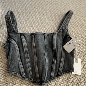 Denim Lace Back Vest New with Tags size 2/M